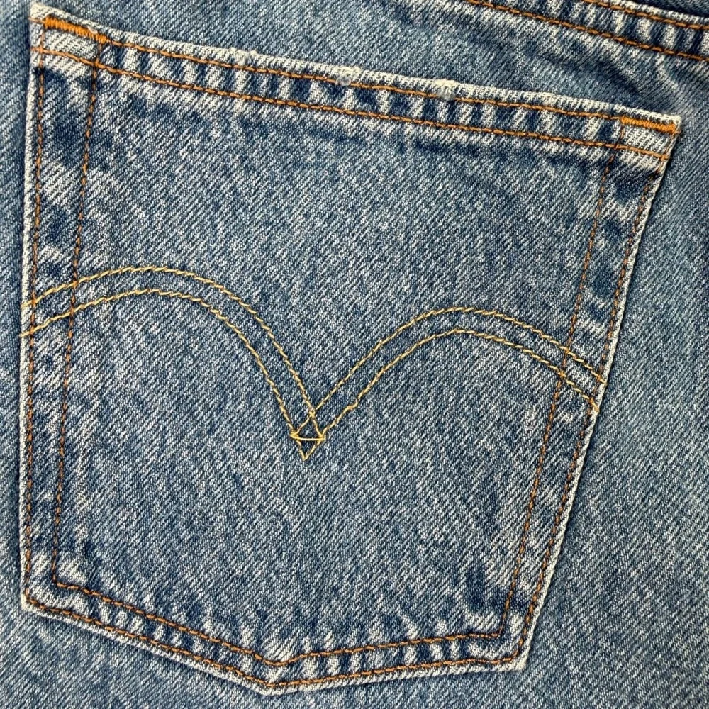 Levis Premium 501 Shorts Womens High Rise Non-Stretch Denim Cut Off Blue